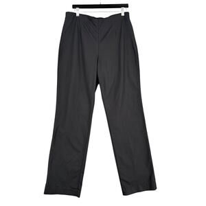 Zozo Black Flat Front Side Zipper Straight‎ Leg Womens Trousers Size 14